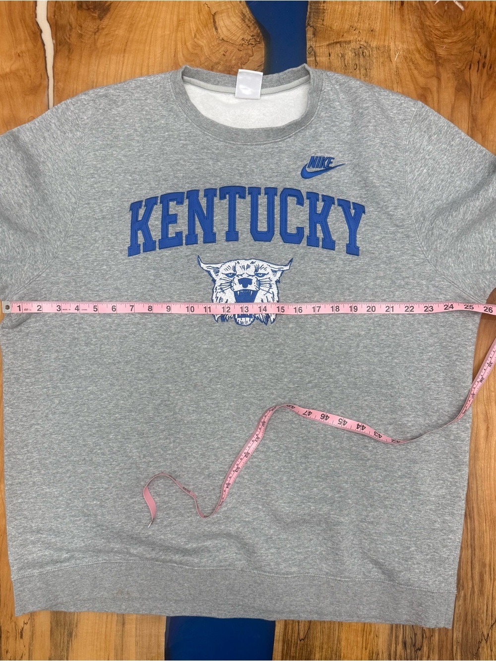 Nike Kentucky Wildcats Sweatshirt XXL Gray Embroidered UK NCAA Crewneck - Picture 2 of 11